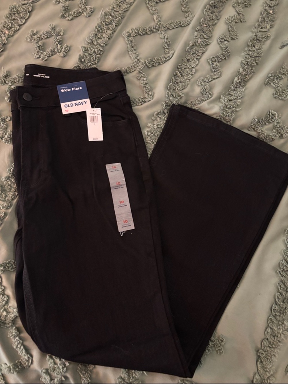 Old Navy Black Wow Flare High-Rise Jeans